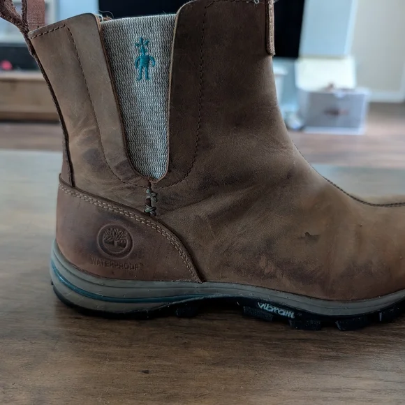 Timberland Brown Leather Boots Womens Size 6 - Picture 4 of 6